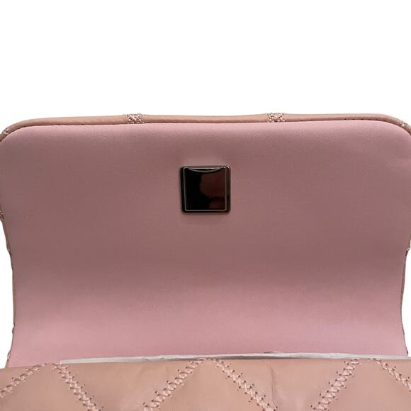 Tory Burch Willa Glazed Mini Belt Bag Crossbody Pink Rose Sachet Leather OS New - Picture 5 of 15